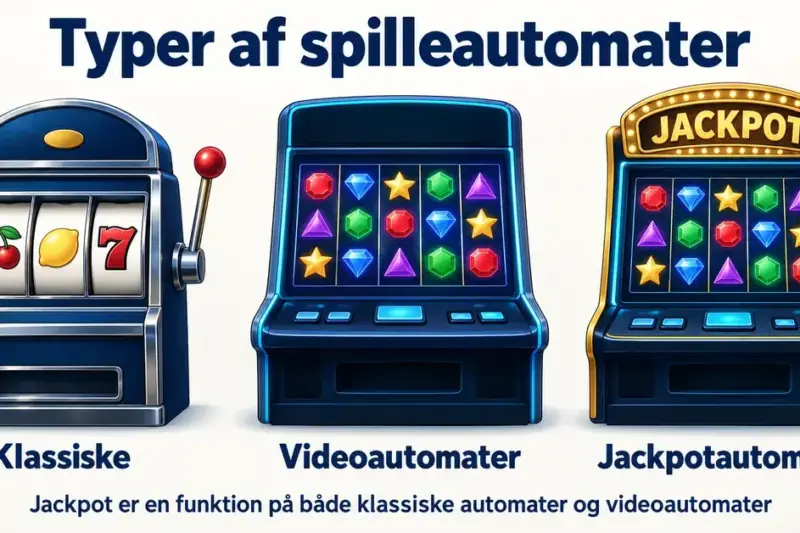 Typer af spilleautomater: klassiske, video- og jackpotautomater